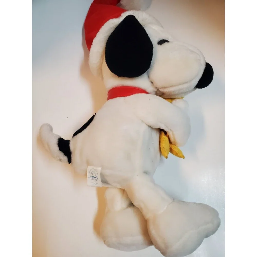 Applause Snoopy And Woodstock Plush Peanuts Christmas Holiday Santa Hats Theme